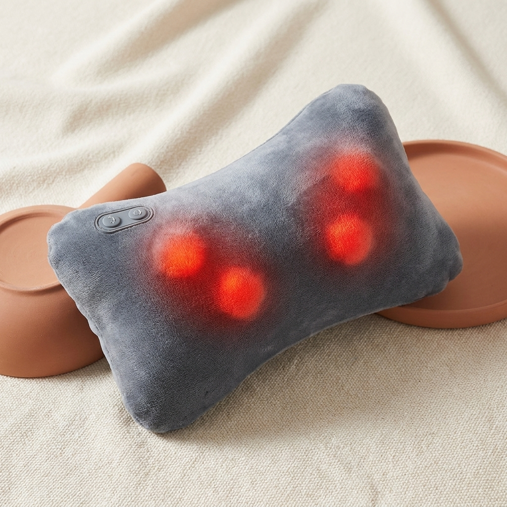 Detachable neck massage pillow close-up