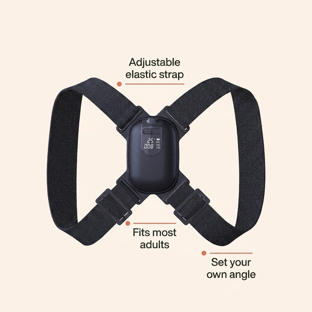 Adjustable elastic strap, fits most adults, set your own angle
