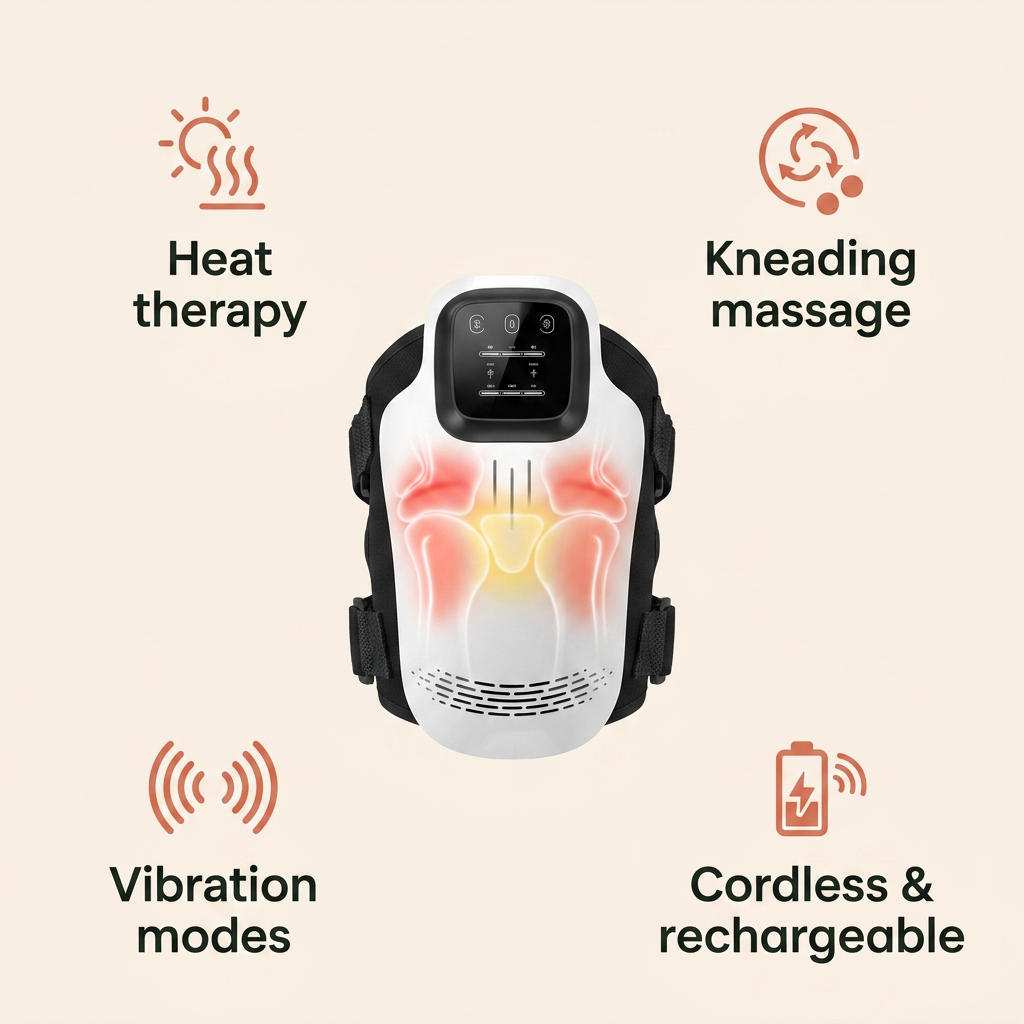 Feature overview - heat, kneading, vibration, cordless and rechargeable