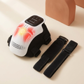 Heated knee massager on a cream background